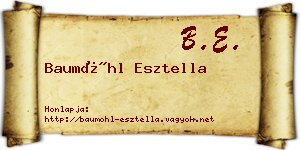 Baumöhl Esztella névjegykártya